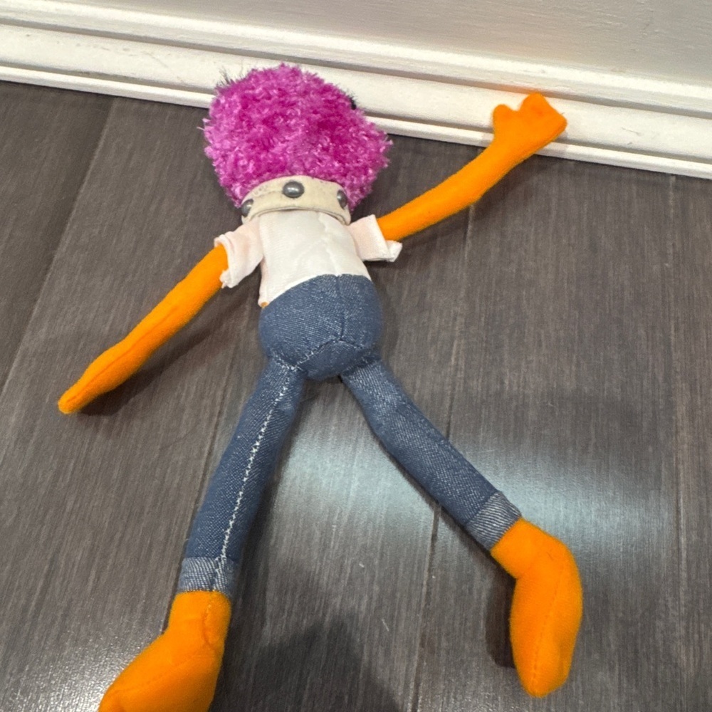 2004 Jim Henson The Muppets Sababa Toy 9in Purple and Orange Stuffed Animal Toy - Picture 4 of 6